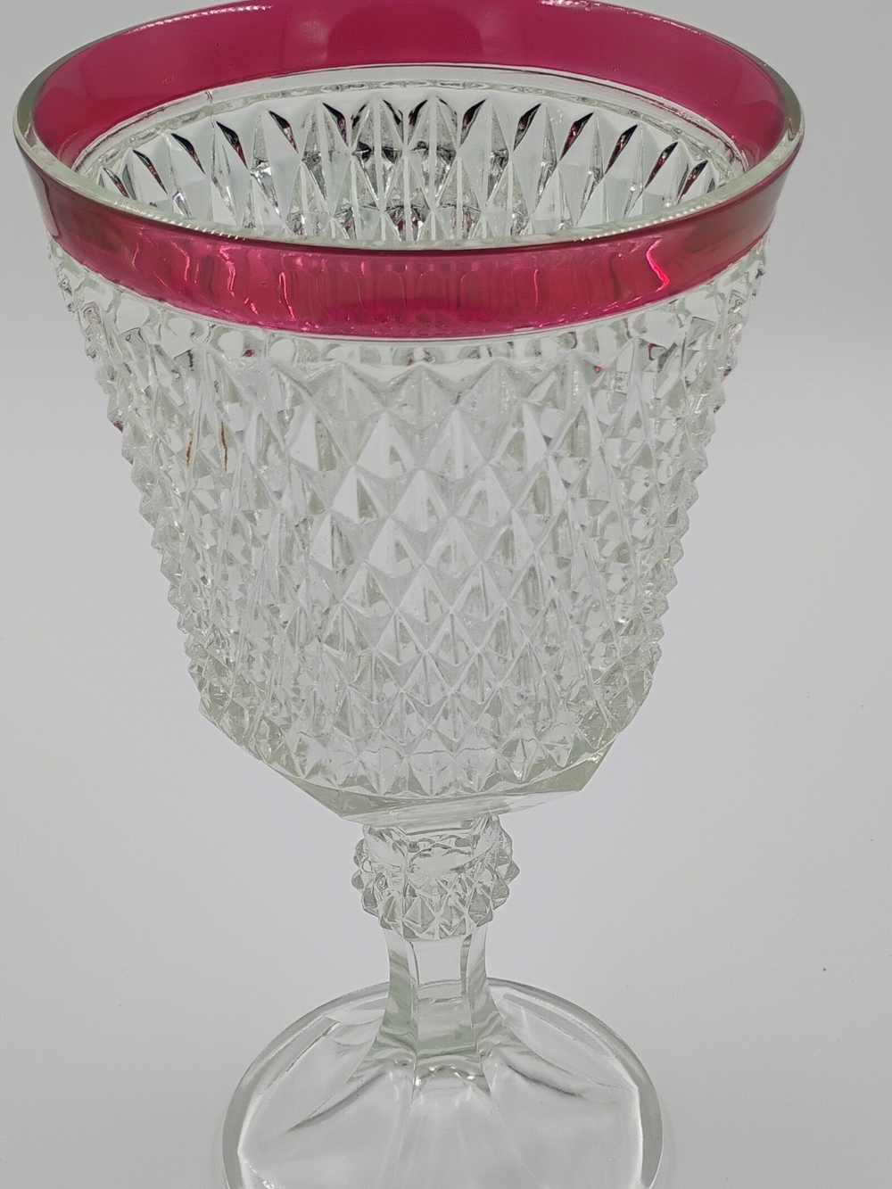 Indian Glass Footed Urn No Lid - Elegant~ 10 3/4 In. Tall